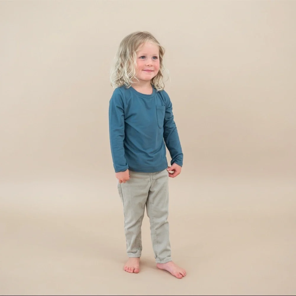 Kyte BABY Long Sleeve Toddler Crewneck in Atlantic